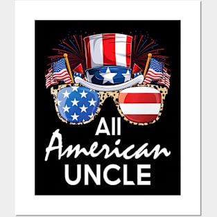 All American Uncle 4th of July USA America Flag Sunglasses Posters and Art